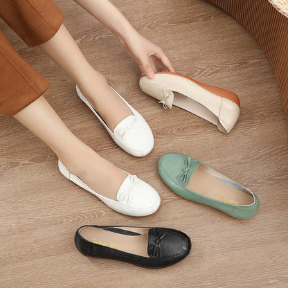 Women's Summer Hollow-Out Leather Flat Shoes