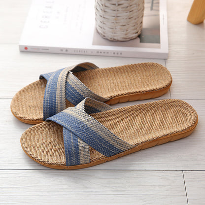 Women's Four Seasons Home Sweat-Absorbent Linen Slippers