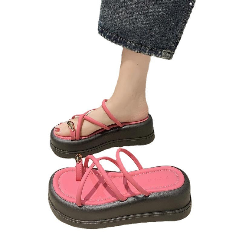 Women's Retro Summer Outdoor Slippers – Easy Matching Platform Sandals