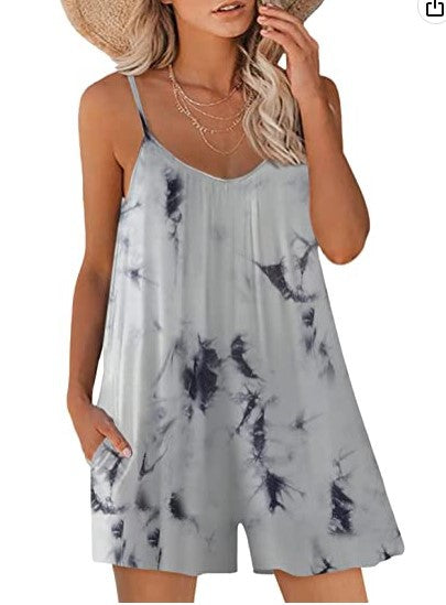 Women's Printed Fashion Casual Loose Jumpsuit