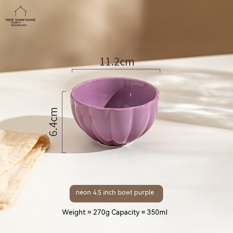 Colorful Gradient Dopa Ceramic Bowl Plate – Stylish Tableware for Household Use