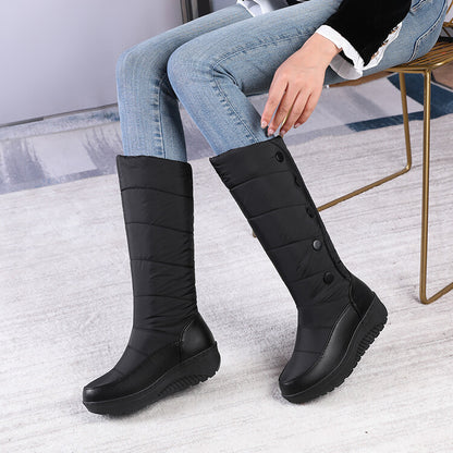 Plus Size Knee-Length Winter Down Snow Boots for Women