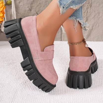 Plus Size Sponge Cake Platform Slip-On Leisure Pumps