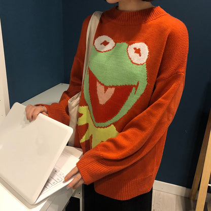 Frog crew neck sweater