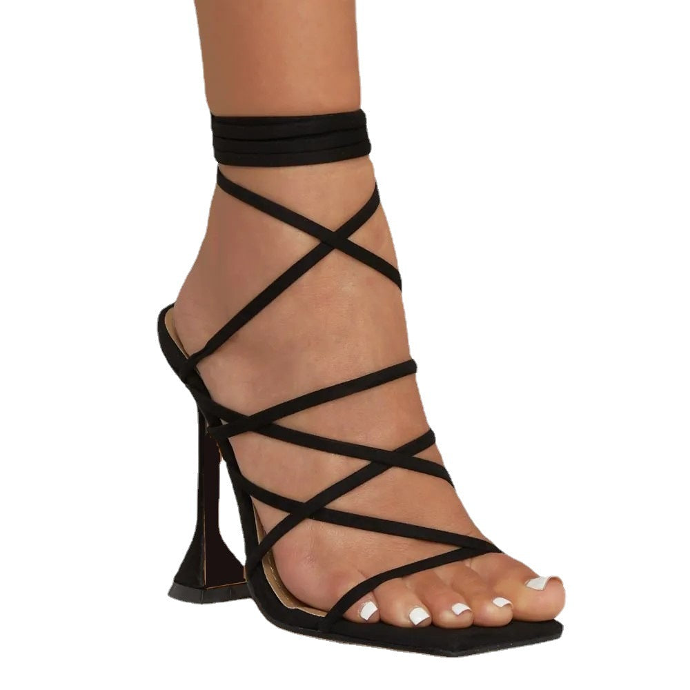 Women's High Heel Twine Grip Sandals