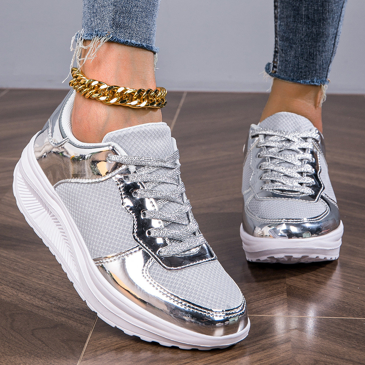 Rocking Bottom Casual Sneakers – Golden Bright and Breathable