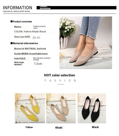 Comfortable Low-Cut Square Toe Flat Shoes for Women