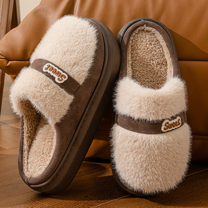 Cozy Cotton Slippers for Couples - Warm Fashionable Indoor Footwear