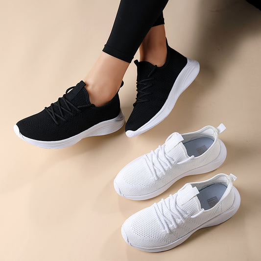 Women's Fly Woven Mesh Casual Shoes – Non-Slip and Wear-Resistant