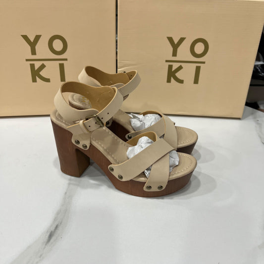 Chunky Heel Open-Toe Sandals with Buckle for Women