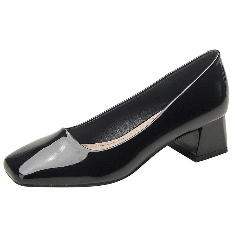 Lady Mary Jane High Heels with Chunky Square Toe