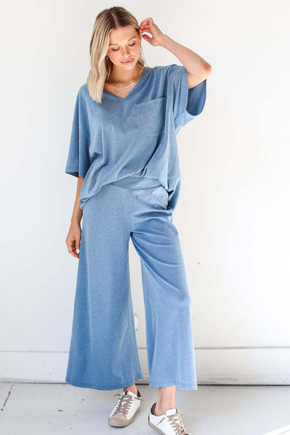 Loose Casual Solid Color Women's Two-piece Suit