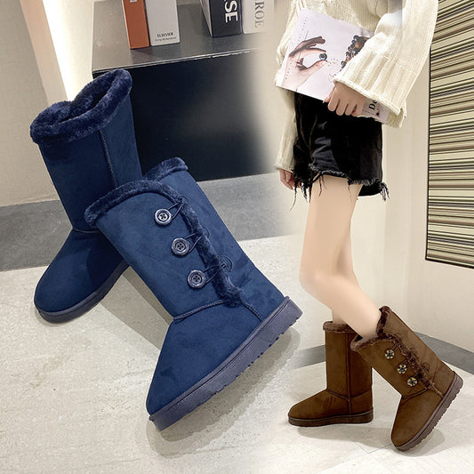 Thickened High Cotton-Padded Warm Snow Boots