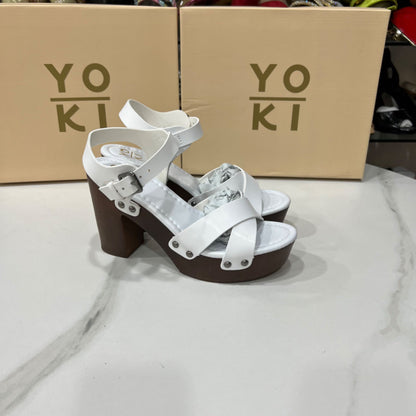 Chunky Heel Open-Toe Sandals with Buckle for Women