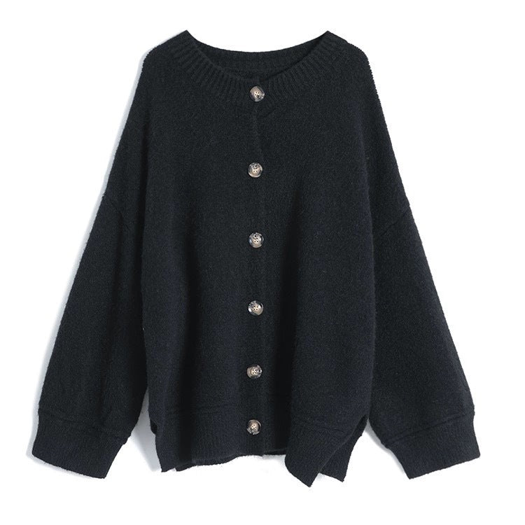 Japanese Lazy Style V-Neck Long Sleeve Sweater Coat