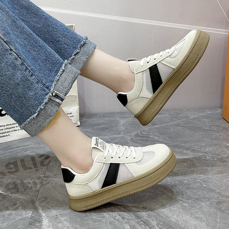 Retro Maillard Casual Classic All-Match White Shoes