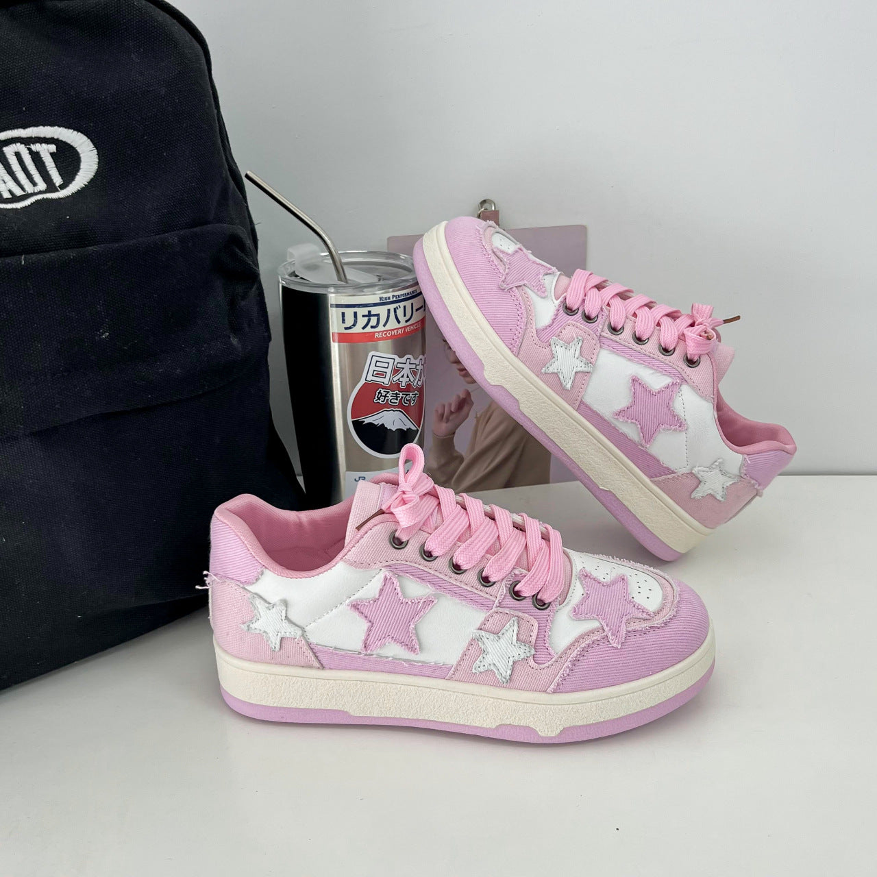 Artistic Casual Star Pattern Sneakers for Spring and Autumn