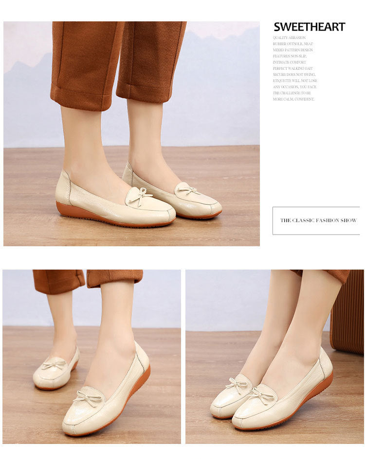 Women's Summer Hollow-Out Leather Flat Shoes