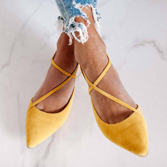 Summer New Fashion Pointed Women's Shoes Closed Toe Casual