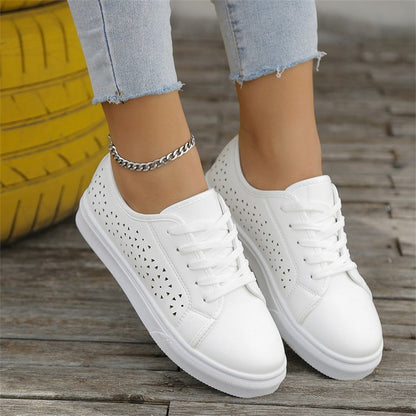 Hollow-Out Flat Shoes with Straps