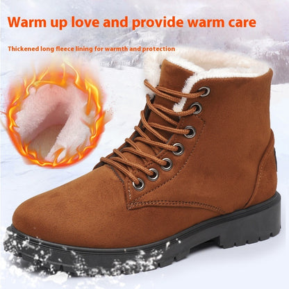 Fleece-Lined Thickened Snow Boots – Winter Warm and Non-Slip