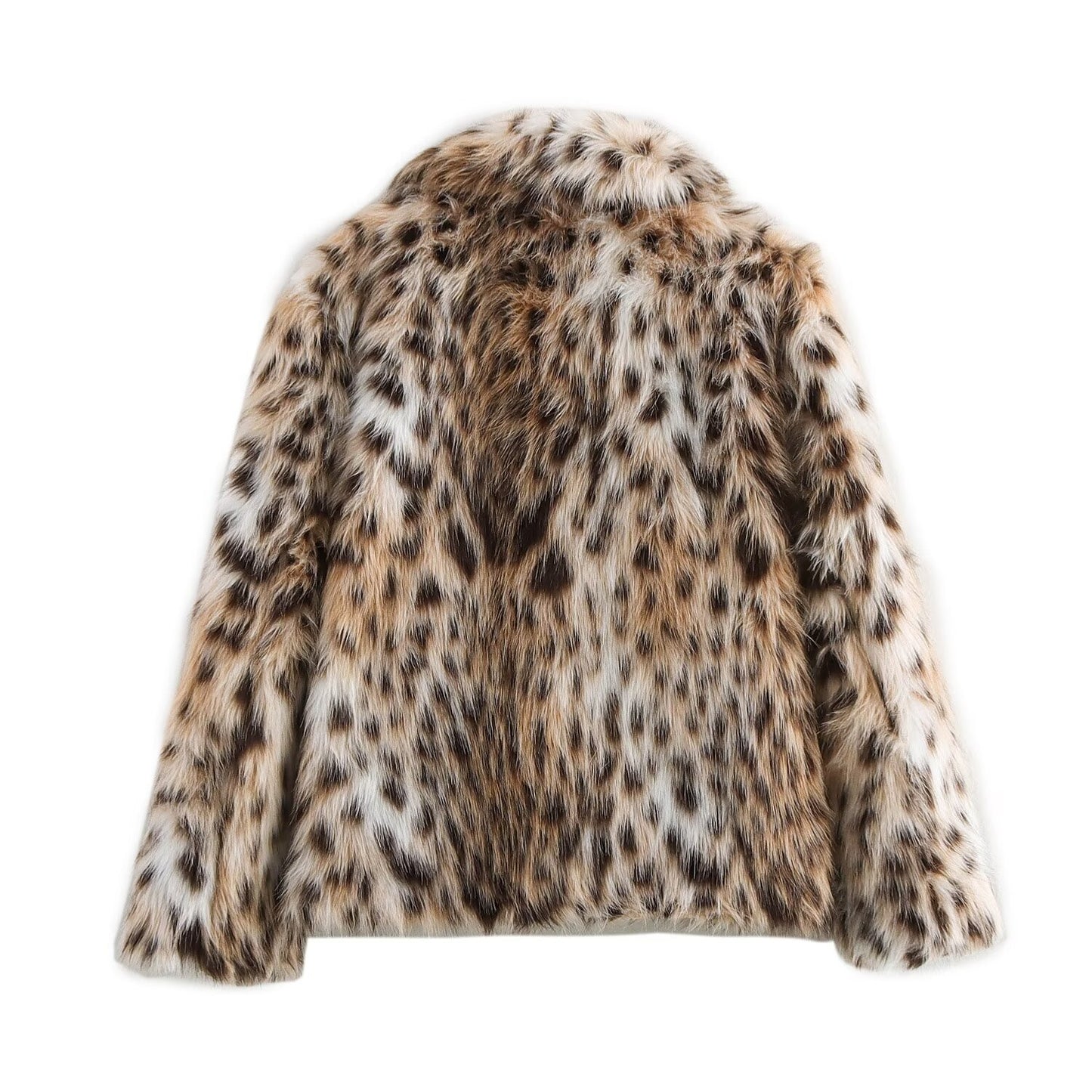 Women's Winter Faux Fur Leopard Print Coat