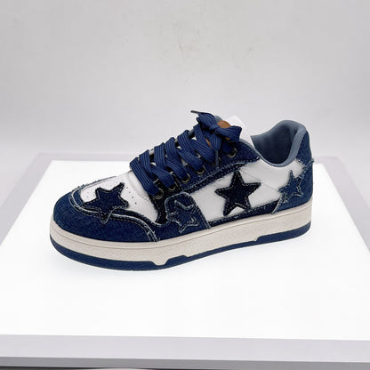 Artistic Casual Star Pattern Sneakers for Spring and Autumn