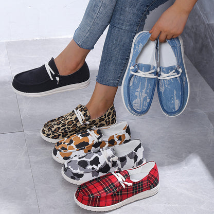 Female Round Toe Flat Bottom Comfortable Casual Shoes