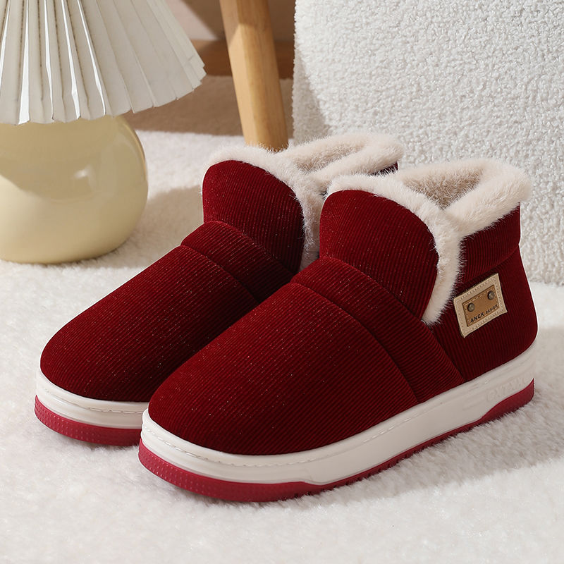 Winter Warm Plus Velvet Cotton Home Shoes