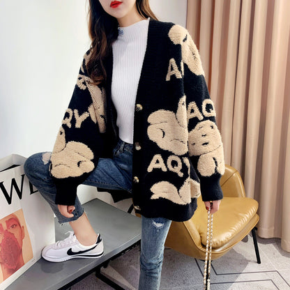 Lazy Style Korean Loose Retro Sweater