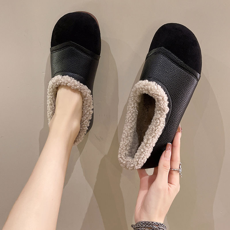 Women's Fleece-Lined Cotton Shoes with Soft Beef Tendon Sole – Comfortable Fit