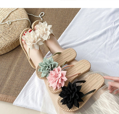 Gentle Women's Floral All-Matching Flat Shoes – Non-Slip Beach Sandals