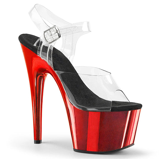 Women's High Heel Shoes with Open Toe, Fish Mouth Design and One-Line Buckle