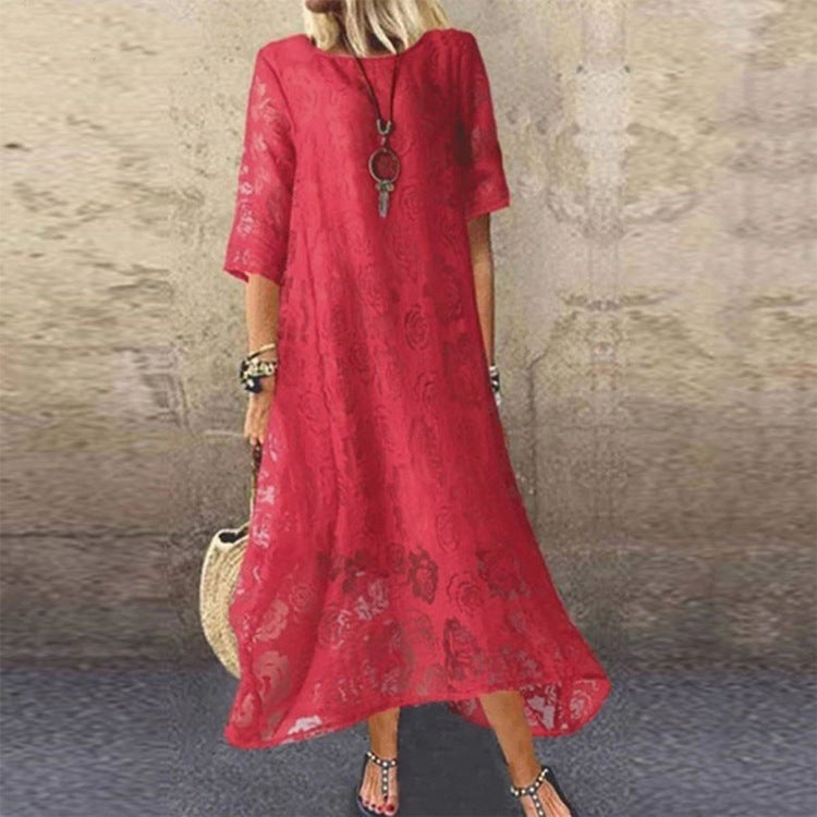 Long Dress Lace Casual For Women