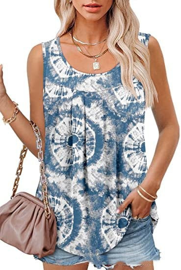 Women's Sleeveless Loose Printed Vest