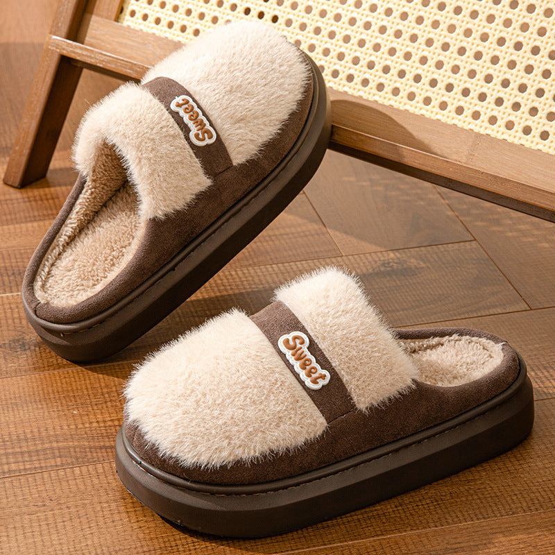 Cozy Cotton Slippers for Couples - Warm Fashionable Indoor Footwear