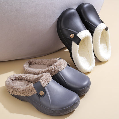 Plus-Size Women's Fleece-Lined Cotton Slippers – Cozy Home Footwear