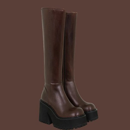 High Fashion Over-The-Knee Boots for Women with Elevated Sole