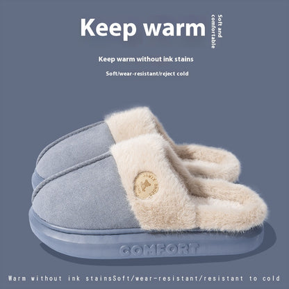 New Plush Slippers for Women & Men – Winter Warm Home Slippers, Indoor Thick-Soled Fleece Shoes