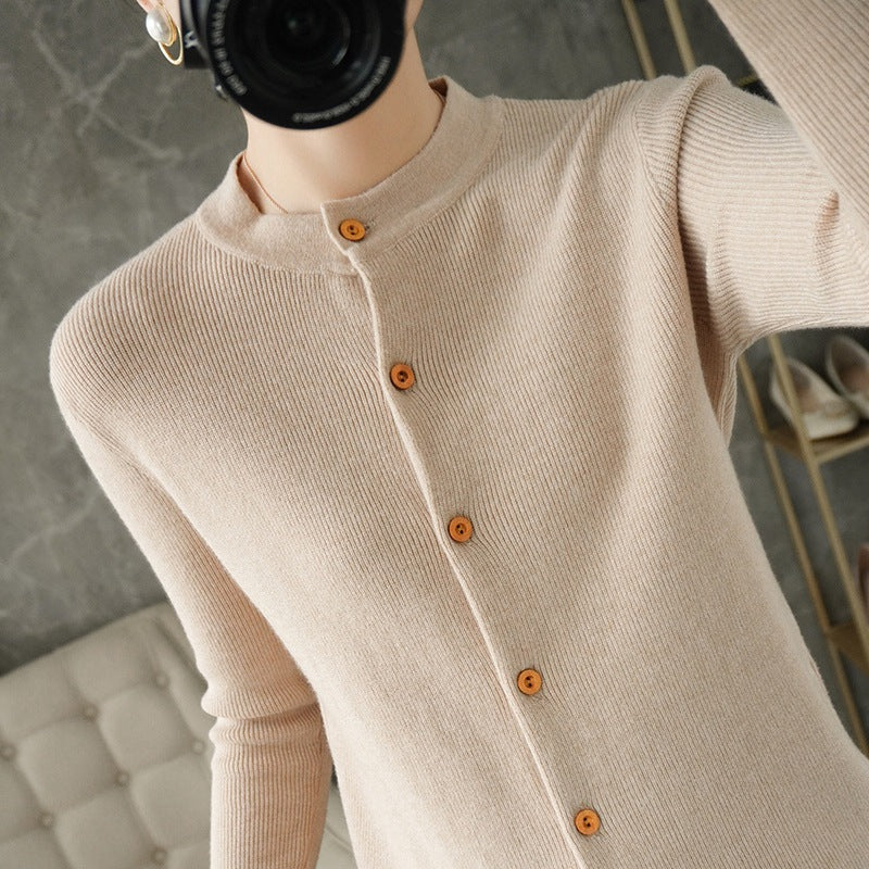 Round Neck Loose Knit Sweater Sweater Short Bottoming Shirt