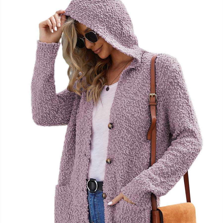 Women's Fashion Solid Color Knitted Cardigan Top