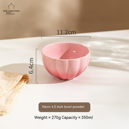 Colorful Gradient Dopa Ceramic Bowl Plate – Stylish Tableware for Household Use