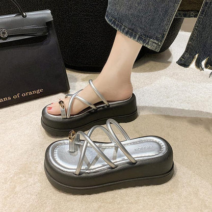 Women's Retro Summer Outdoor Slippers – Easy Matching Platform Sandals