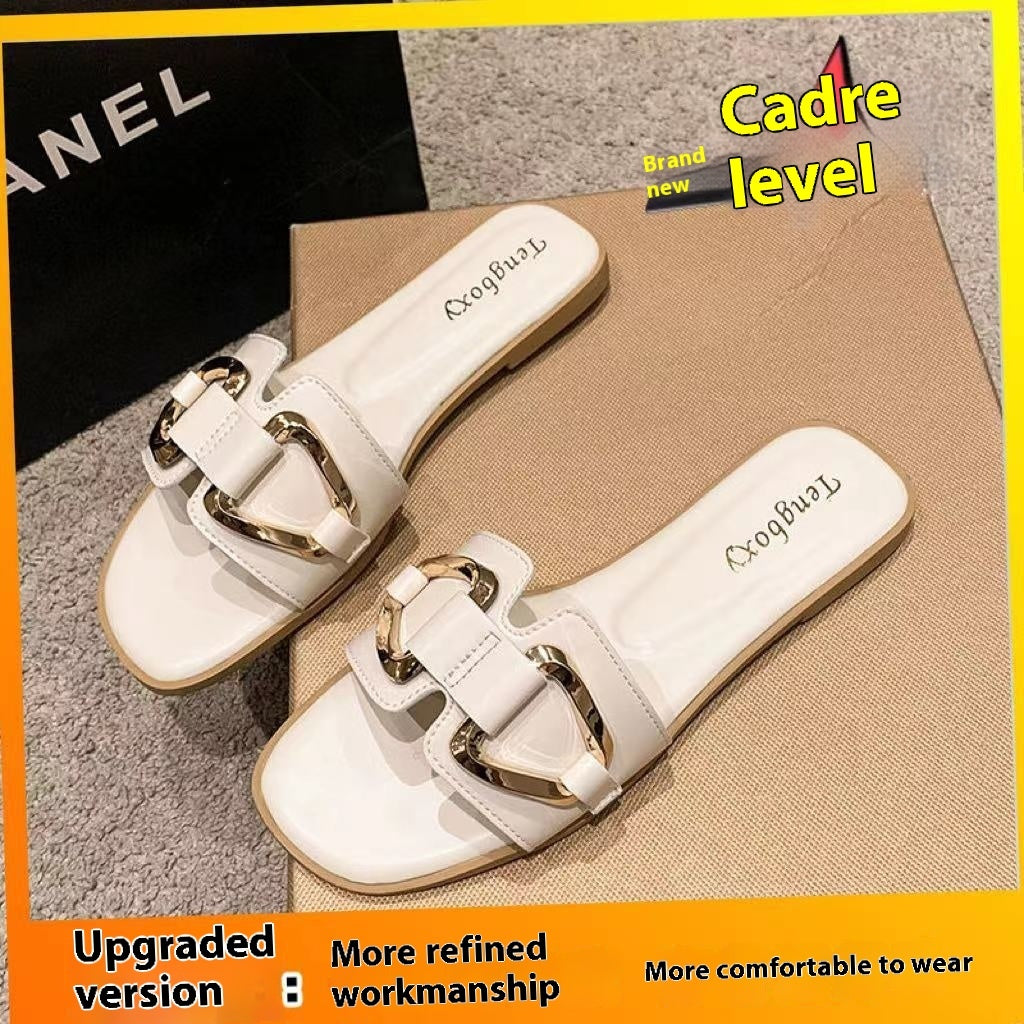 Women's Flat Summer Slippers for Outdoor Wear