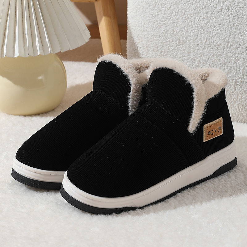 Winter Warm Plus Velvet Cotton Home Shoes