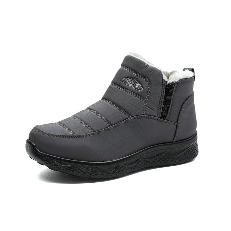 Plus Size Women's Ankle Boots: Thickened Cotton-Padded Warm Snow Shoes