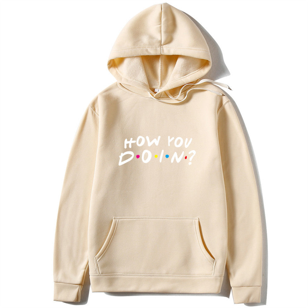 Women's Fashion Letter Hooded Sweater