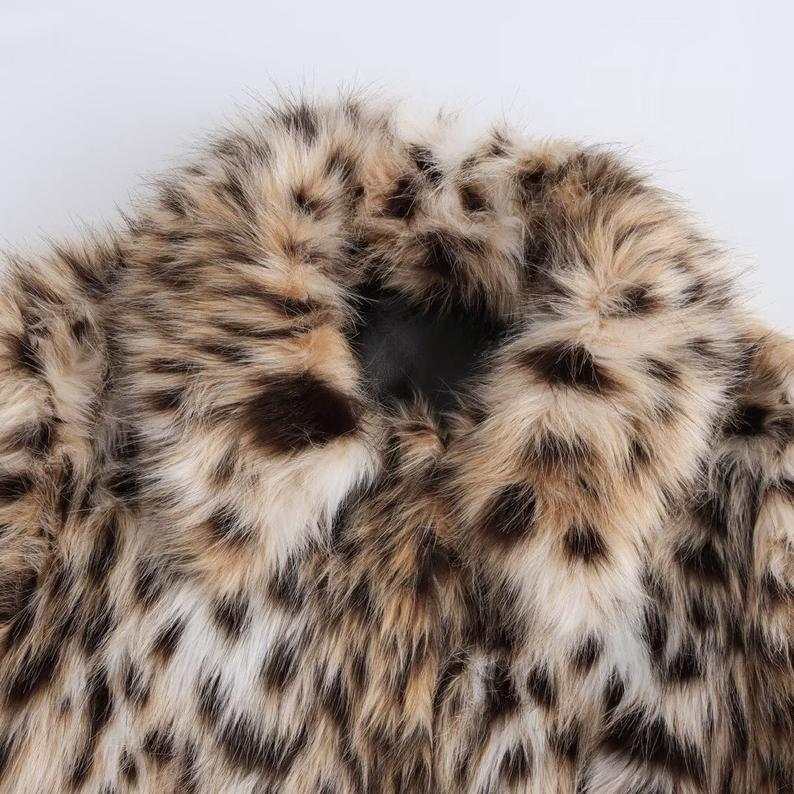 Women's Winter Faux Fur Leopard Print Coat