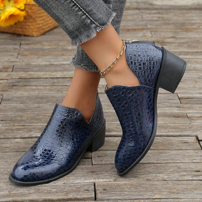 European and American Style Ankle Boots with Back Zipper