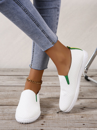 Fashionable Hollowed-Out Casual Flat Shoes for Women